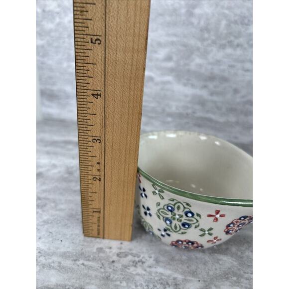 TWO Stoneware Measuring cups (1/2 cup, 1 cup) Pfaltzgraff Stoneware Floral - Picture 6 of 8